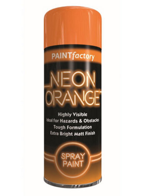 PF Neon Orange Paint 200ml Can Bright Fluorescent Finish - 5388