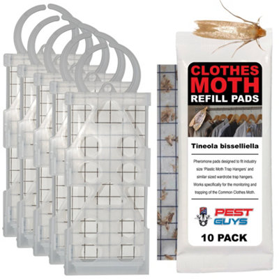 PG Moth Killer Pheromone Traps for Wardrobes and Clothes 10 Refill Pads ...