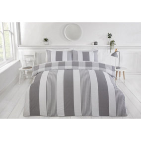 PH Chambray Cotton Stripe Duvet Set