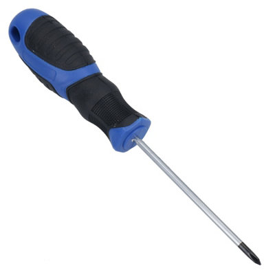 PH0 x 75mm Phillips Premium Screwdriver Magnetic Hardened Tip + Rubber Grip