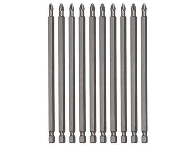 PH2 NON SLIP screwdriver bits set of 10, 150 mm long C6551