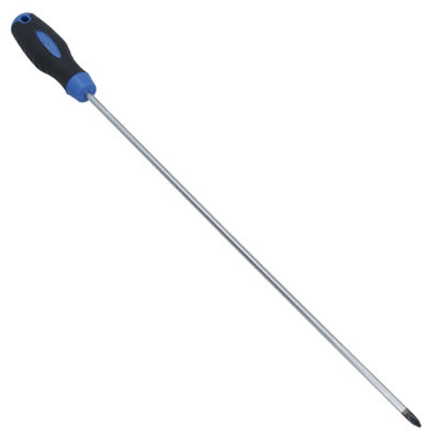 PH2 Phillips Extra Long Screwdriver Total Length 400mm with Rubber Handle