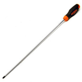 PH2 Phillips Extra Long Screwdriver Total Length 400mm with Rubber Handle