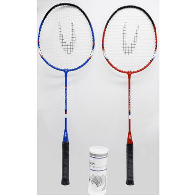 Phantom Adult 2 Player Badminton Racket & Shuttlecock Set - Casual Novice Frame