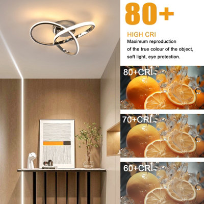 Pheashine Chrome Clover LED Aluminum Ceiling Light Warm Light
