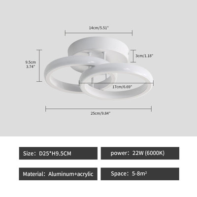 Pheashine LED Ceiling Light, 6500K, Modern Creative Design, Suitable ...