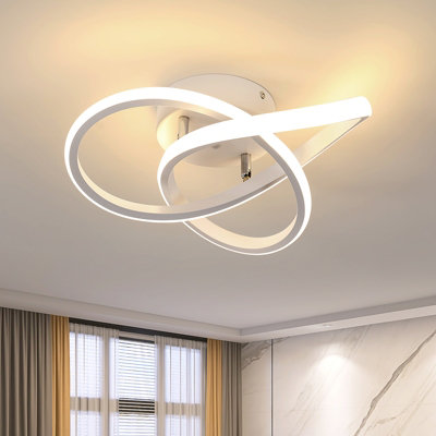 Cutever LED Flush Mount Ceiling Light – Round, 6000K/3000K Selectable, Modern, 5-20㎡, Hardwired