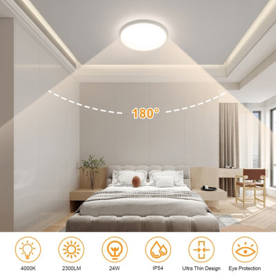 Pheashine LED Ceiling Lights, 30CM Modern Round Light With, IP54 ...