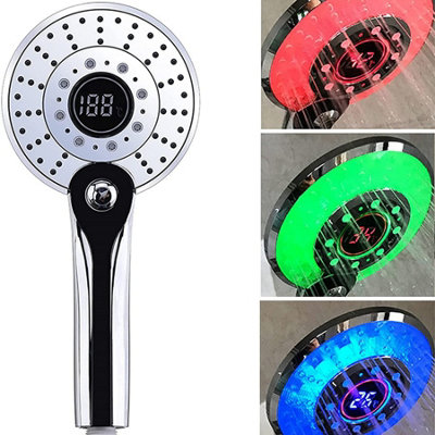 Pheashine LED Handheld Shower Head with 3 Spray Modes and Digital ...