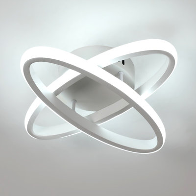 Pheashine Modern Dual-Ellipse LED Ceiling Light,27W 6500K White ...