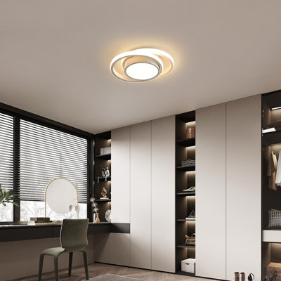 Pheashine Modern Round LED Ceiling Light,32W 2500lm Dia 28cm Warm White ...