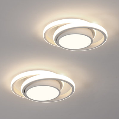 Pheashine Sleek Double-Ring LED Ceiling Light 32W 4000K Cool White 2 ...