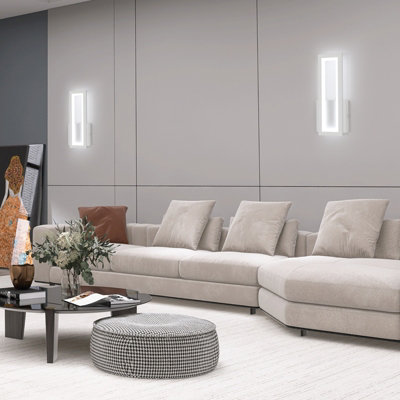 Pheashine Sleek Modern Rectangle LED Wall Lamp 16W 6500K Cool White ...