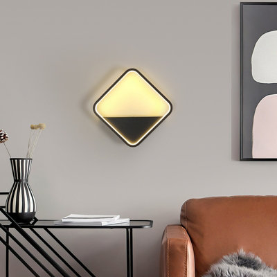 Pheashine Sleek Square LED Wall Light 20W 3000K Warm White Black ...