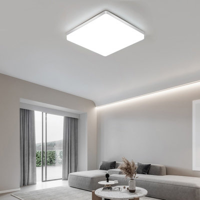Pheashine Square LED Ceiling Light, 43W 30x30cm 6500K Cool White Modern ...