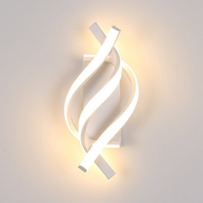 Pheashine White Aluminium Spiral 3 Bar LED Wall Light 22W 3000K Warm ...