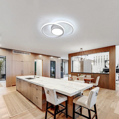 Pheashine White Round LED Ceiling Light 42W 4000lm 40cm 6500K Cold ...