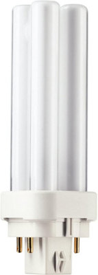 Philips 10w 4 pin G24q-1 840 Cool White PLC Energy Saving Compact ...