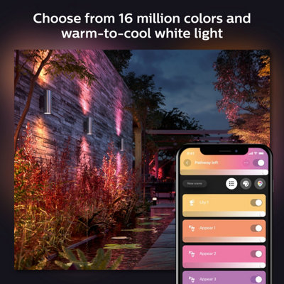 Philips hue appear hue white on sale & color ambiance outdoor wall lamp