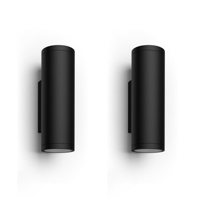 Philips Hue Appear White & Colour Ambiance LED Smart Outdoor Wall Light Double Pack