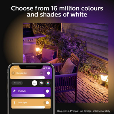 Philips Hue Econic White & Colour Ambiance LED Smart Outdoor Pedestal Light - 3