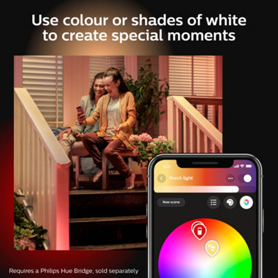 Philips Hue Econic White & Colour Ambiance LED Smart Outdoor Pedestal Light - 6