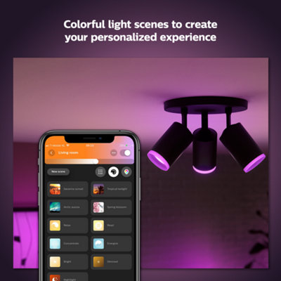Philips Hue Fugato White and Colour Ambiance Triple Spotlight