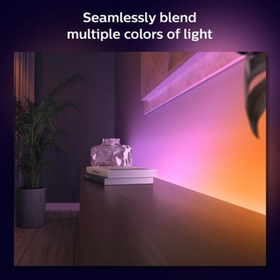 Philips Hue Gradient Light strip Extension 1m White & Colour Ambiance Smart LED Kit with Bluetooth