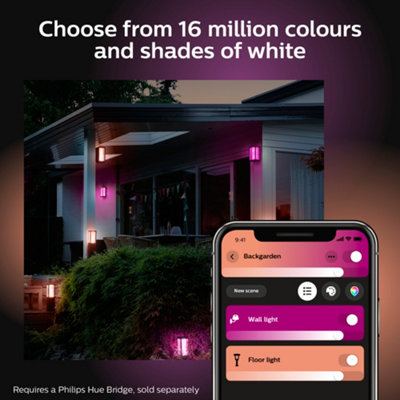 Philips Hue Impress White & Colour Ambiance LED Smart Outdoor Pedestal Light - 3