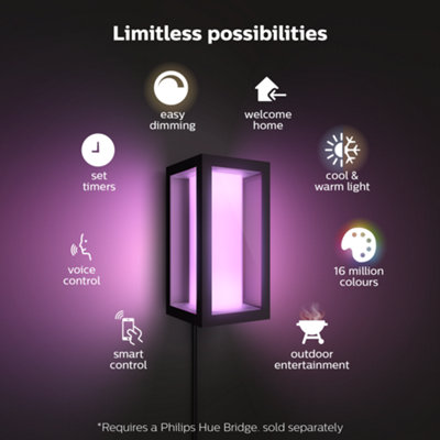 Philips Hue Impress White & Colour Ambiance Smart Outdoor Wall Light Extension - 3