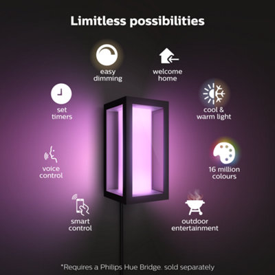 Philips Hue Impress White & Colour Ambiance Smart Outdoor Wall Light Extension