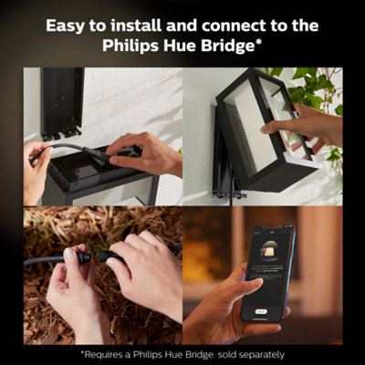 Philips Hue Impress White & Colour Ambiance Smart Outdoor Wall Light Extension - 7