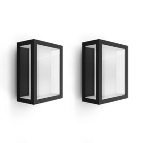 Philips Hue Impress Wide White & Colour Ambiance LED Smart Outdoor Wall Light Double Pack