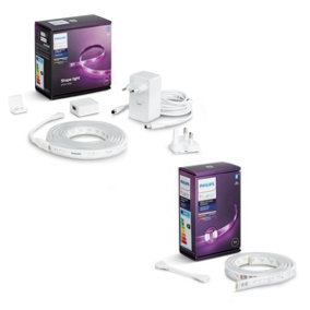 Philips Hue Indoor White and Colour Ambiance Smart Light strip 2 metre and 1 metre extension