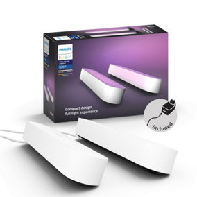 Philips Hue Play White & Colour Ambiance Smart Light Bar Double Pack Base Unit, White