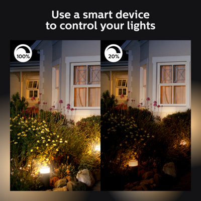 Philips Hue Tuar White LED Smart Outdoor Pedestal Light - 5