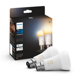 Philips Hue White Ambiance 60W B22 Smart Bulb 2-Pack