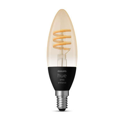 Philips Hue White Ambiance Filament Candle E14 Smart Bulb