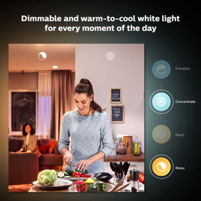 Philips Hue White Ambiance Smart Bulb Twin Pack LED E27 with Bluetooth - 1100 Lumen