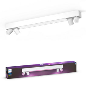 Philips Hue White and Colour Ambiance 4-spot Ceiling Light White