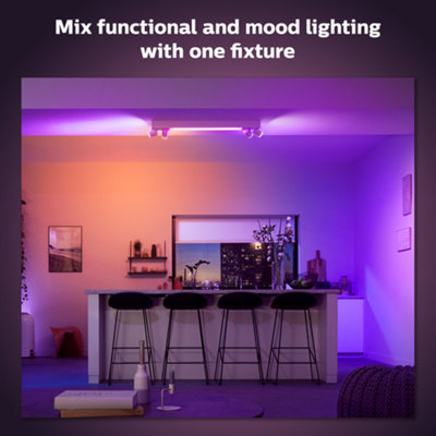 Philips Hue White and Colour Ambiance 4-spot Ceiling Light White