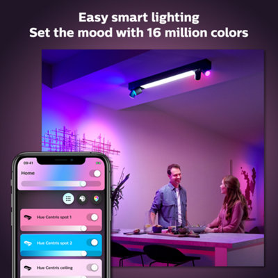 Philips Hue White and Colour Ambiance 4-spot Centris ceiling light