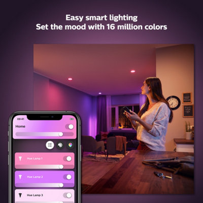 Philips Hue White and Colour Ambiance A60 B22 Smart Bulb 2-Pack