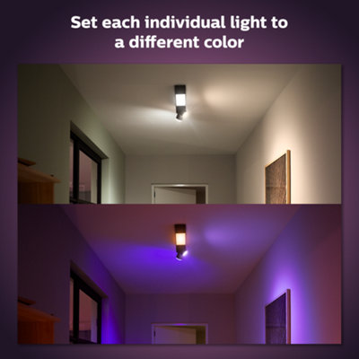Philips Hue White and Colour Ambiance Centris 2-spot ceiling light Black