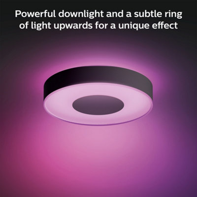 Philips Hue White and Colour Ambiance Infuse medium ceiling lamp Black