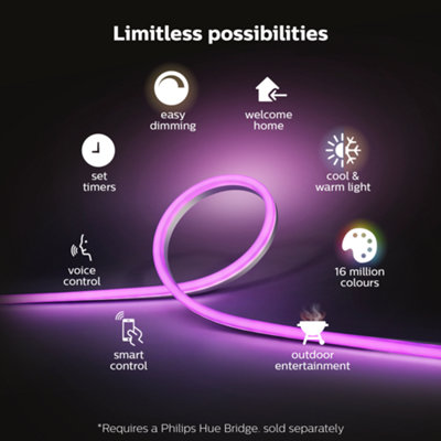 Philips Hue White and Colour Ambiance Lightstrip Outdoor 2 metre - 3