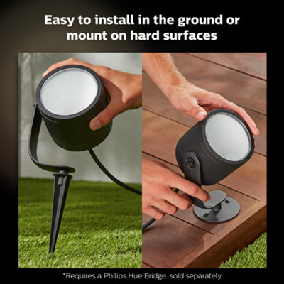 Philips Hue White and Colour Ambiance Outdoor Lily and XL Base Kit - 7