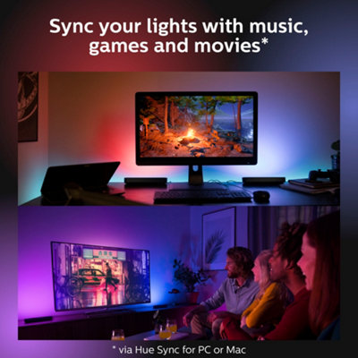 Philips Hue White and Colour Ambiance Play Light Bar Twin Pack and Light strip - 6