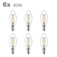 Philips LED 40W E14 Warm White 6-Pack Clear