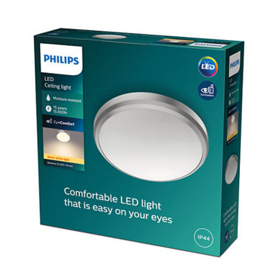 Philips LED Balance Bathroom Ceiling Light 27K 6W, Warm White, IP44